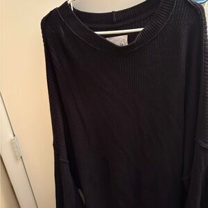 Aerie Black Crew Neck Sweater